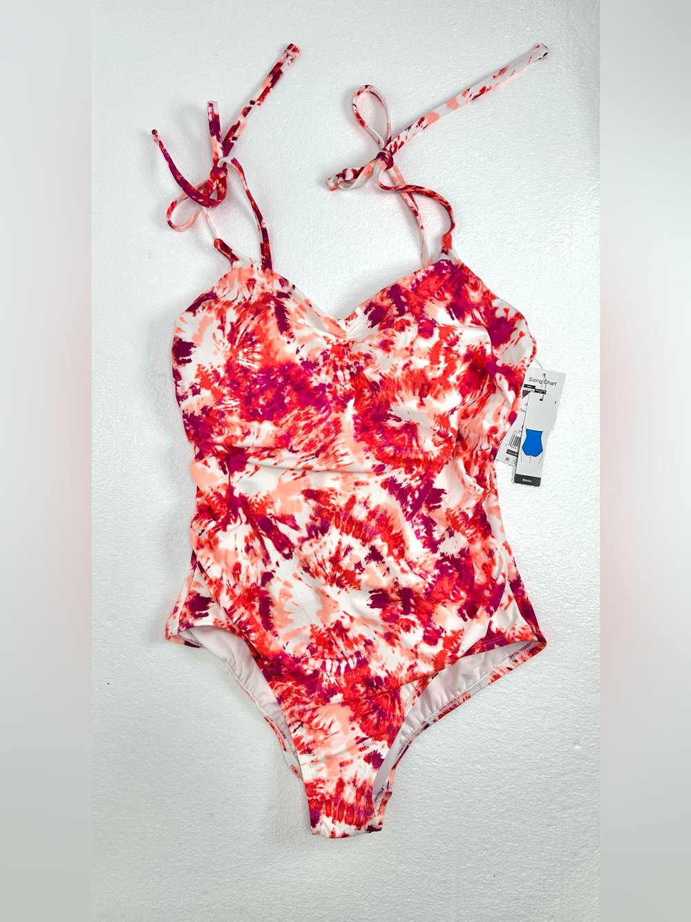 Time and Tru Red Tie Dye Bikini Swimsuit L (12-14) NWT